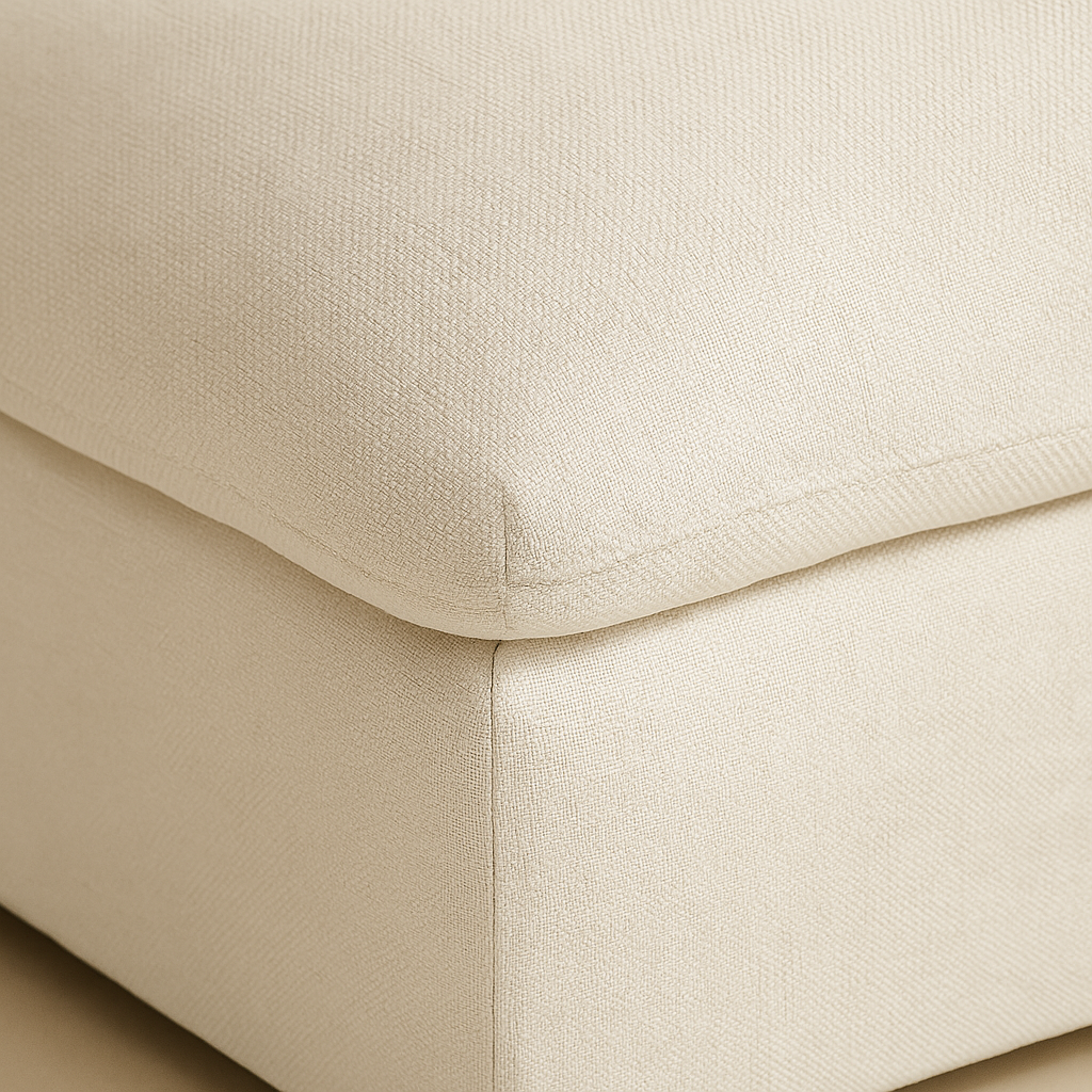 Serene Linen Fabric Ottoman