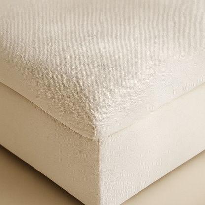 Serene Linen Fabric Ottoman