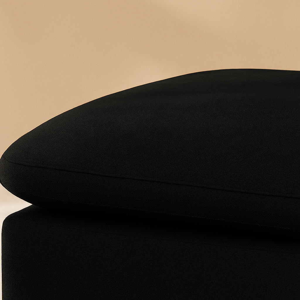 Serene Linen Fabric Ottoman