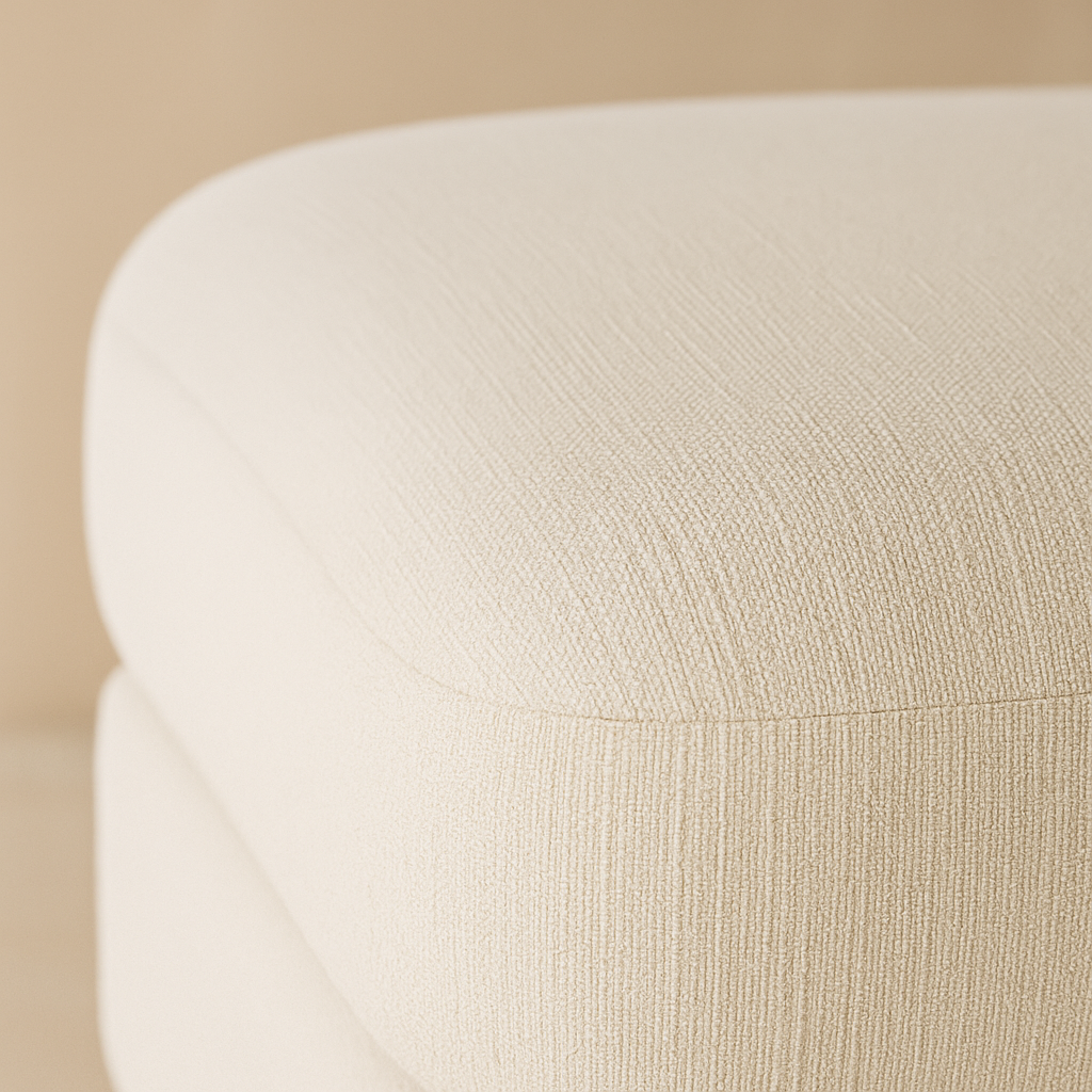 Beckham Linen Fabric Ottoman