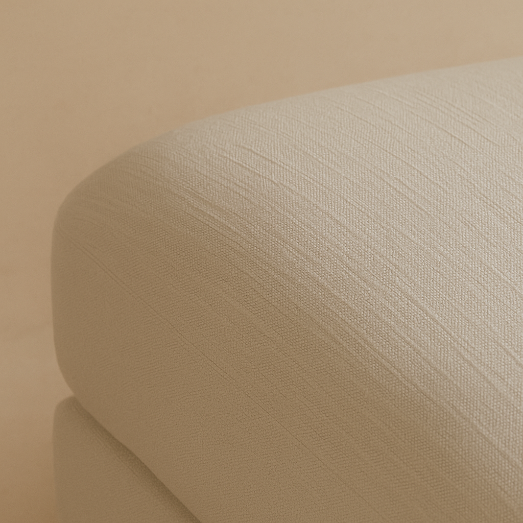Beckham Linen Fabric Ottoman