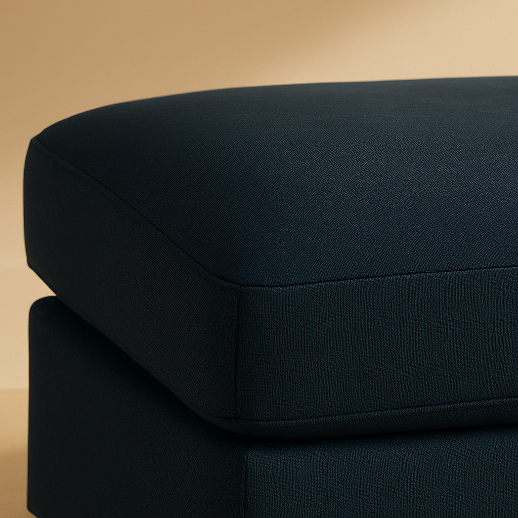 Beckham Linen Fabric Ottoman
