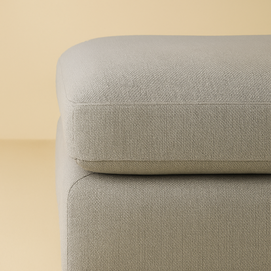 Beckham Linen Fabric Ottoman