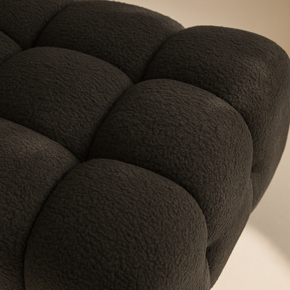 Ames Boucle Fabric Ottoman