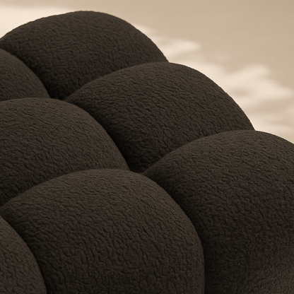 Ames Boucle Fabric Ottoman