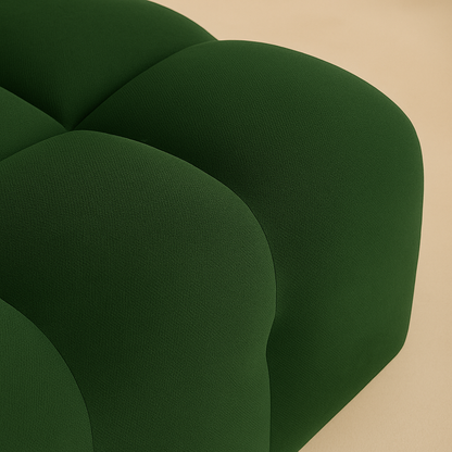 Ames Boucle Fabric Ottoman