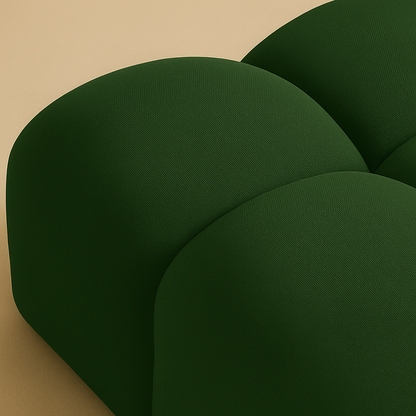 Ames Boucle Fabric Ottoman