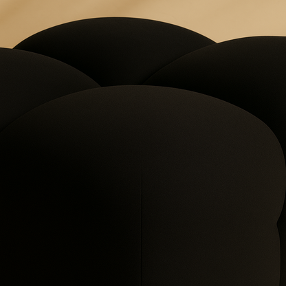 Ames Boucle Fabric Ottoman