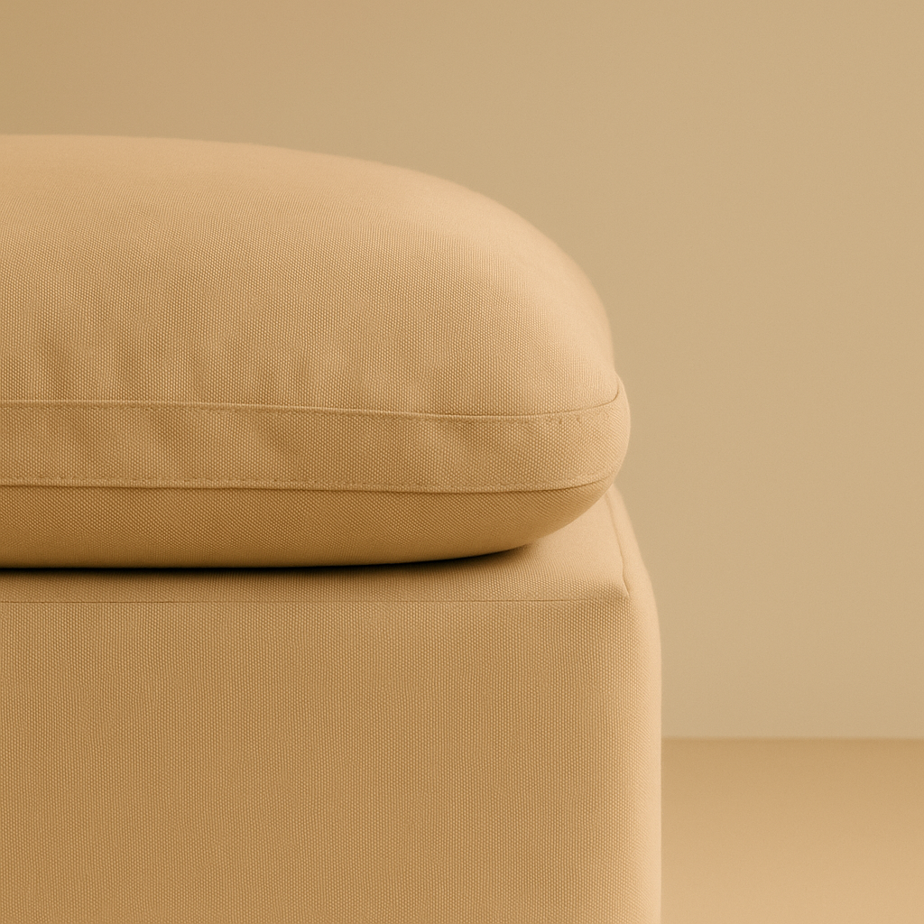 Comfy Vegan Leather Ottoman