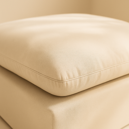 Comfy Vegan Leather Ottoman