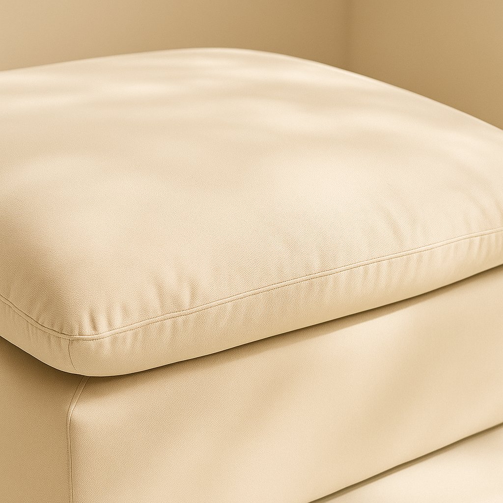 Comfy Vegan Leather Ottoman
