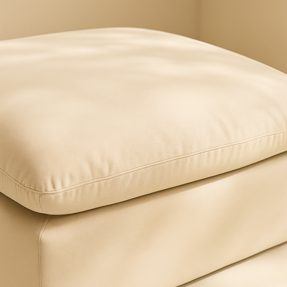 Comfy Vegan Leather Ottoman