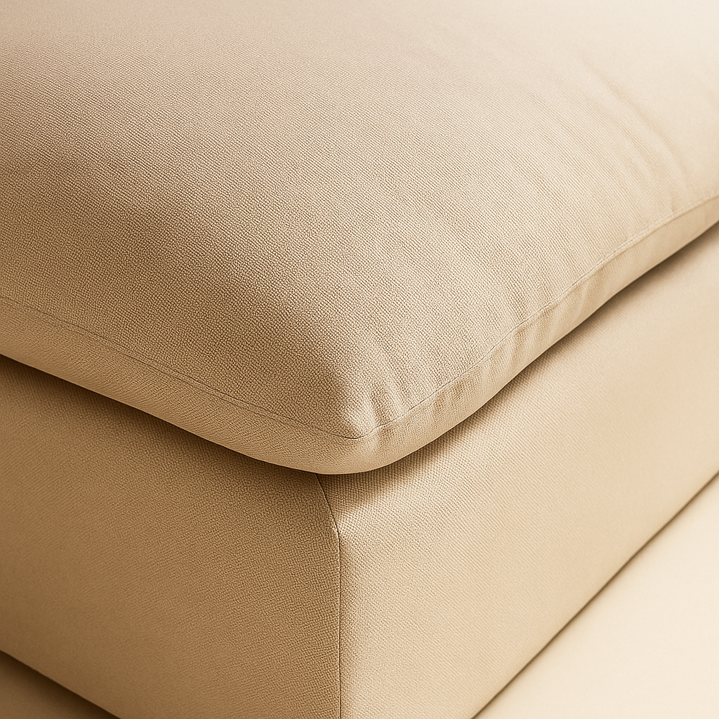 Comfy Linen Fabric Ottoman