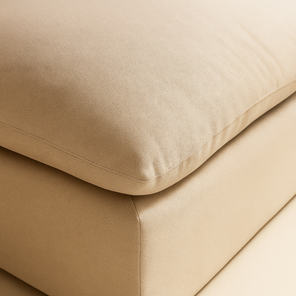 Comfy Linen Fabric Ottoman