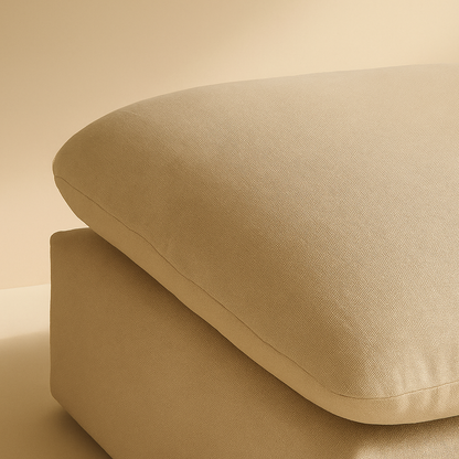 Comfy Linen Fabric Ottoman