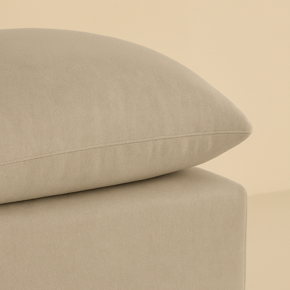 Comfy Linen Fabric Ottoman