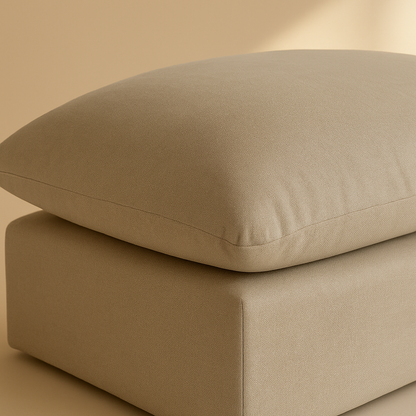 Comfy Linen Fabric Ottoman