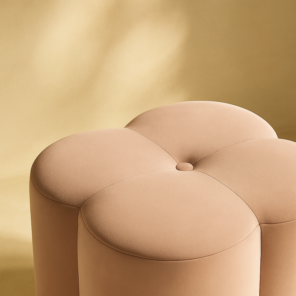 Clover Velvet Stool | Ottoman