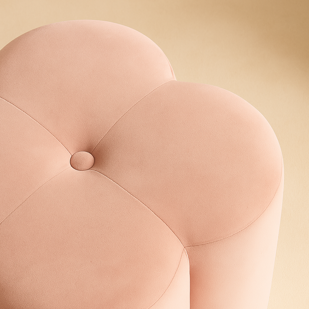 Clover Velvet Stool | Ottoman