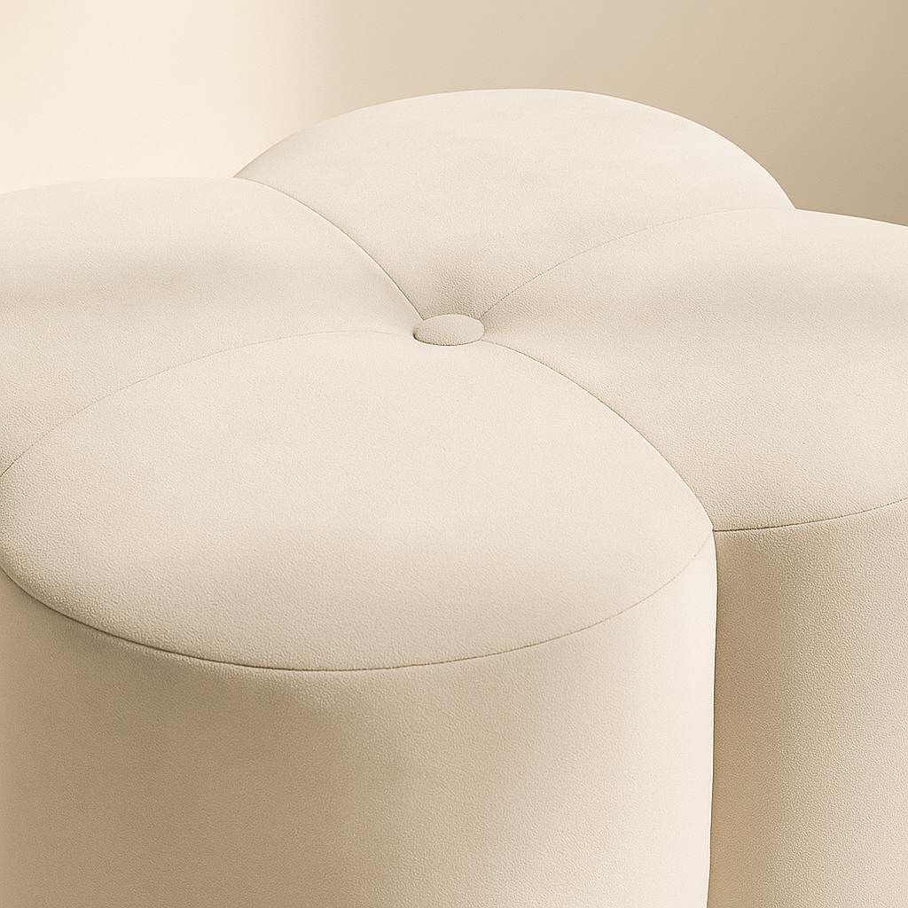 Clover Velvet Stool | Ottoman