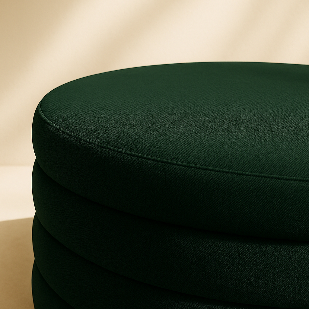 Aphia Boucle Fabric Ottoman | Coffee table
