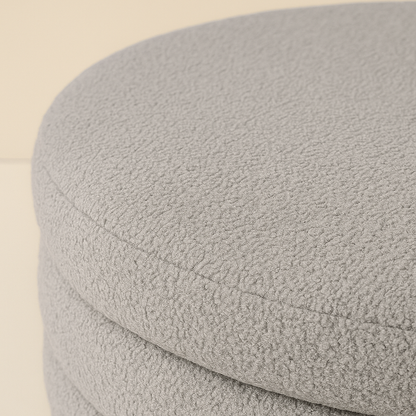 Aphia Boucle Fabric Stool | Ottoman
