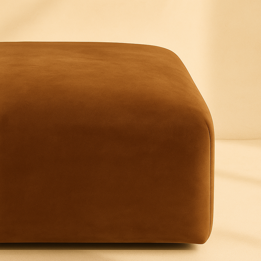 Arc Velvet Ottoman