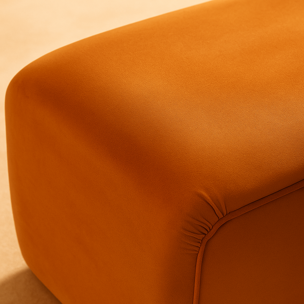 Arc Velvet Ottoman