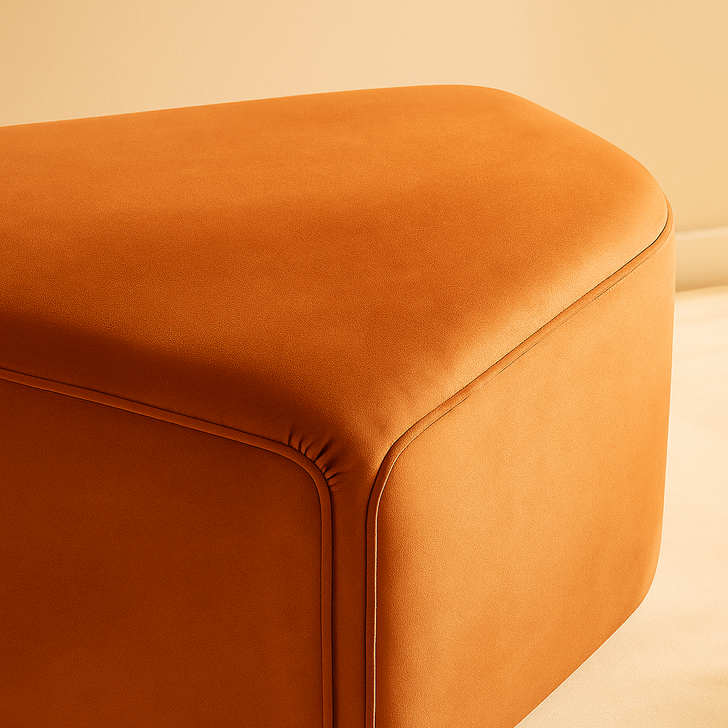 Arc Velvet Ottoman
