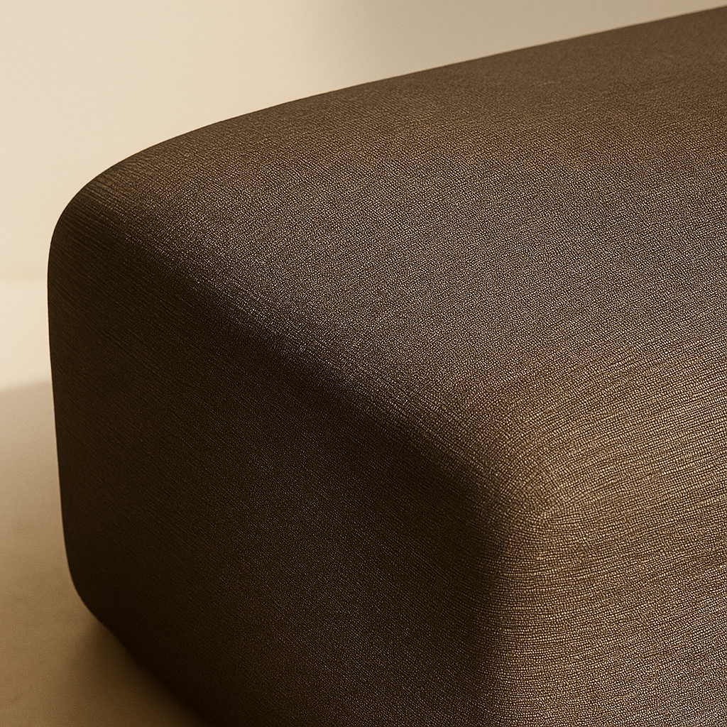 Arc Boucle Fabric Ottoman