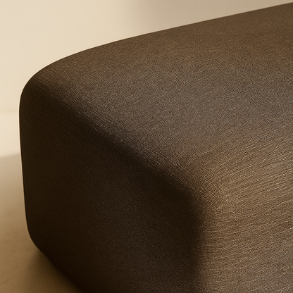 Arc Boucle Fabric Ottoman
