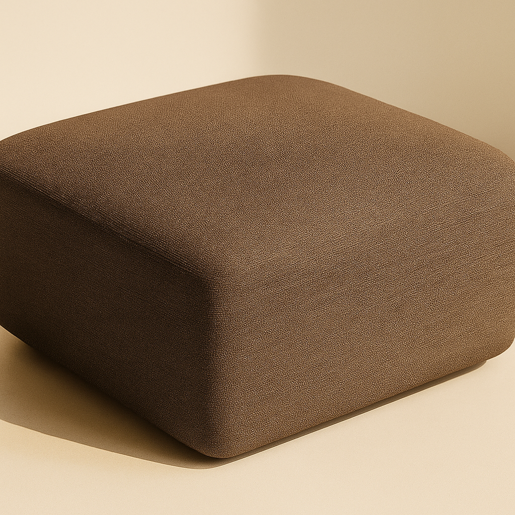 Arc Boucle Fabric Ottoman