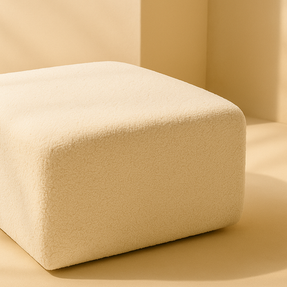Arc Boucle Fabric Ottoman
