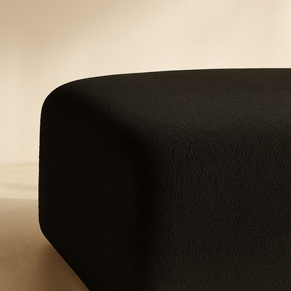 Arc Boucle Fabric Ottoman