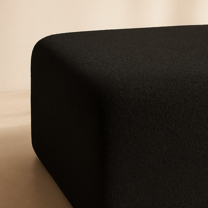 Arc Boucle Fabric Ottoman