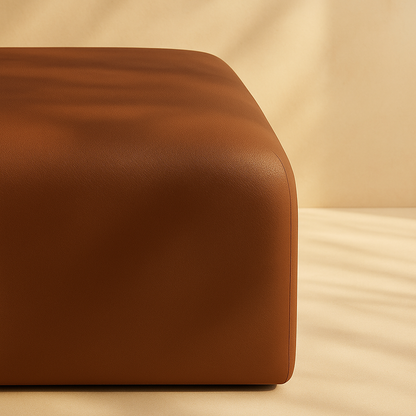 Arc Vegan Leather Ottoman