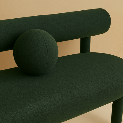 Parlor Boucle Fabric Bench