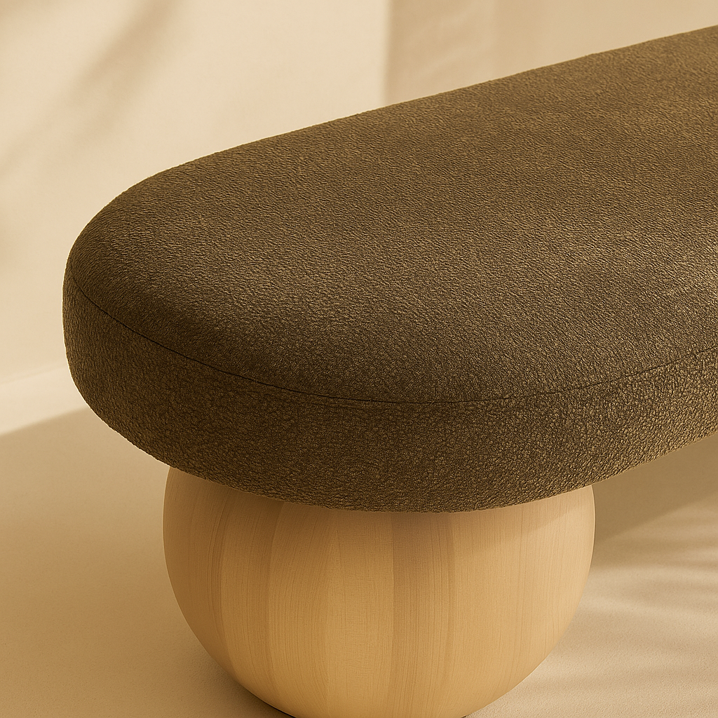 Bowie Boucle Fabric Bench