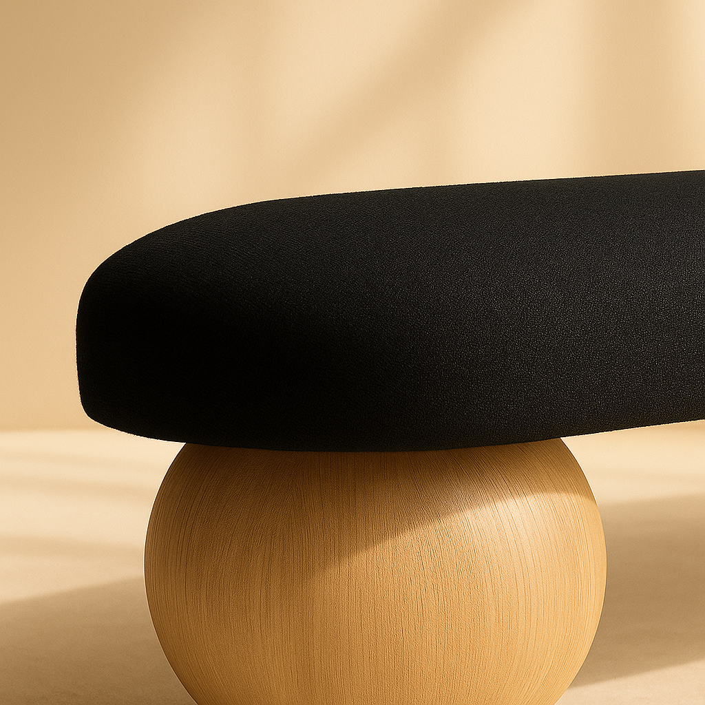 Bowie Boucle Fabric Bench