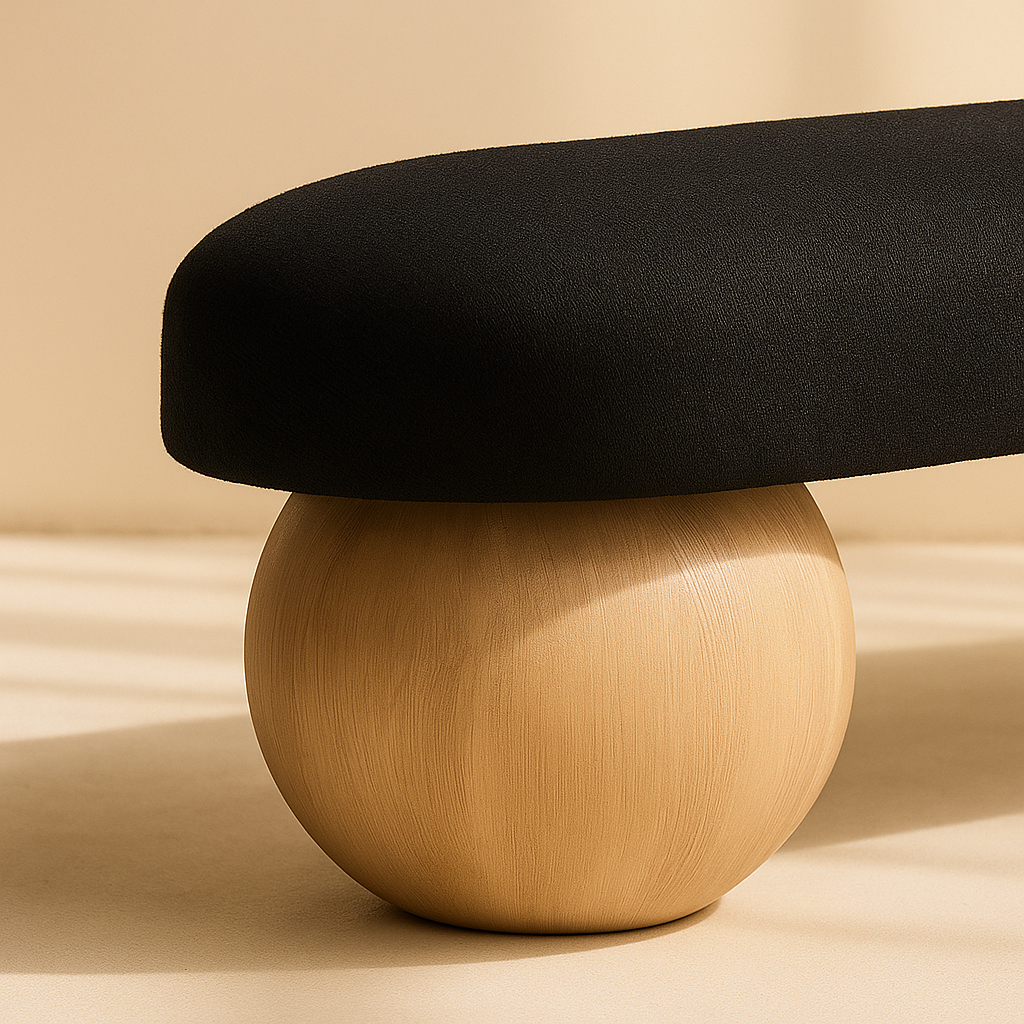 Bowie Boucle Fabric Bench