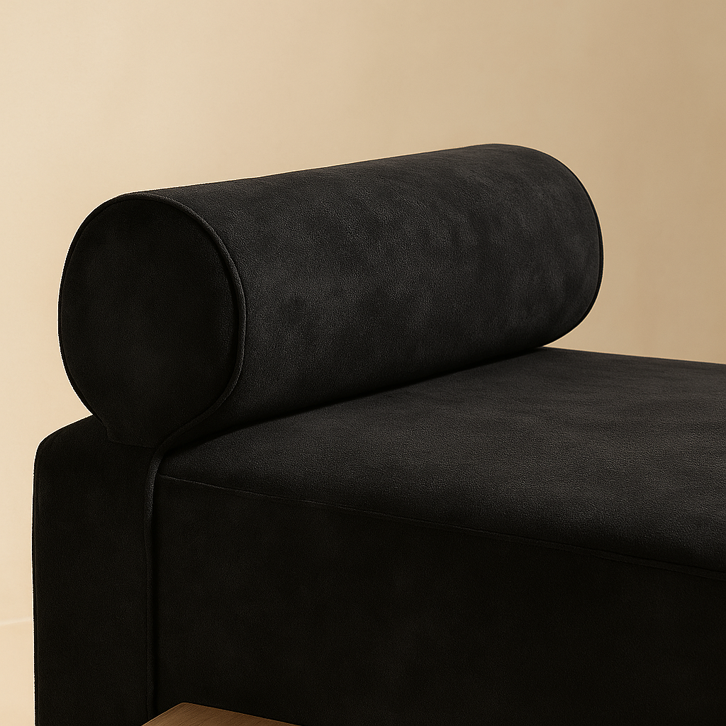 Edison Chenille Fabric Bench