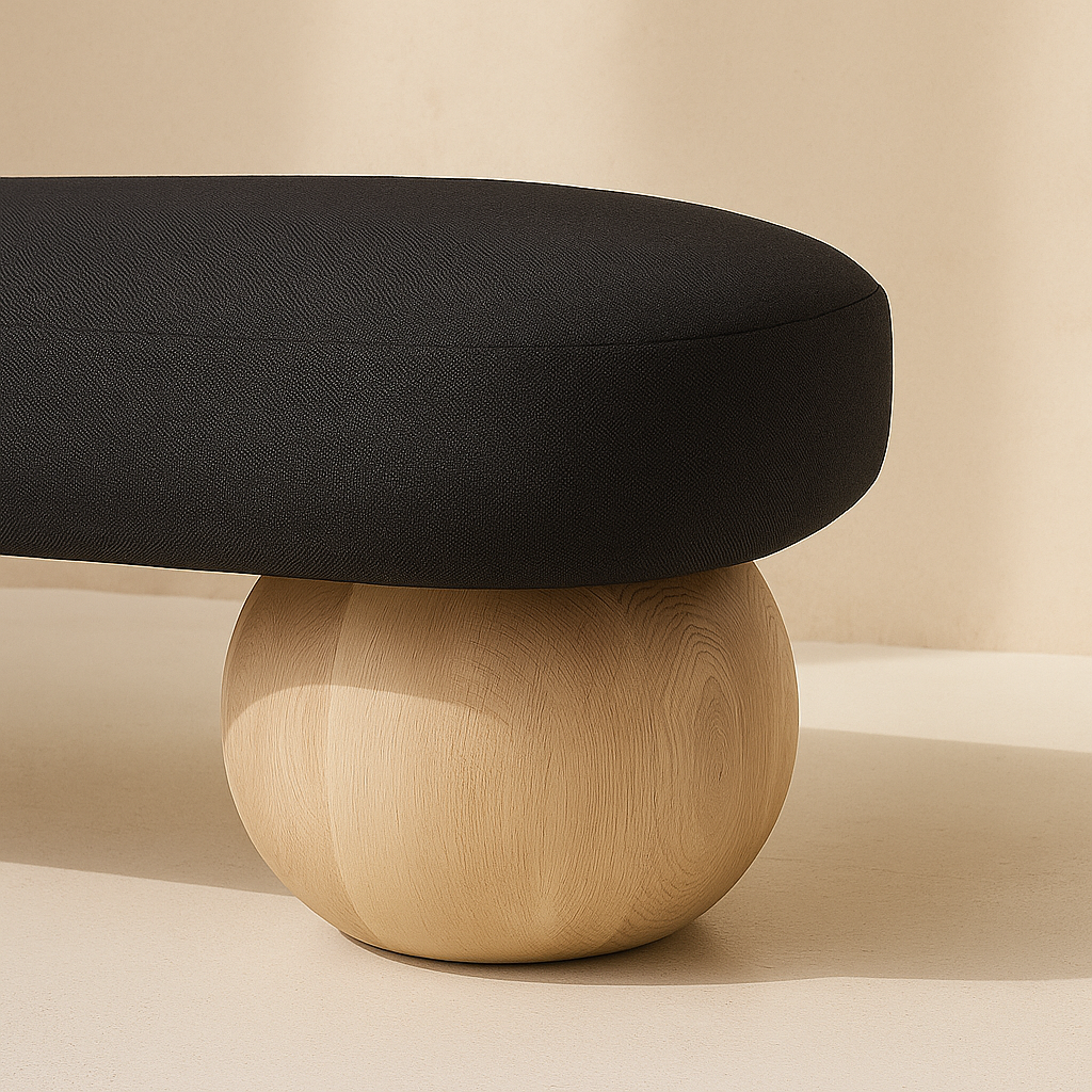 Bowie Boucle Fabric Bench