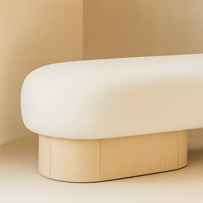 Robertson Boucle Fabric Bench