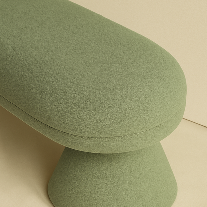 Drum Faux Shearling Bench