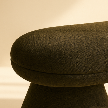 Drum Faux Shearling Bench