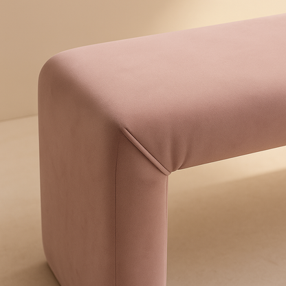 Minimalist Velvet Bench