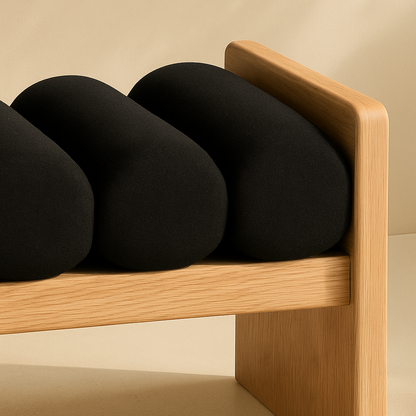 Small Waverly Boucle Fabric Bench