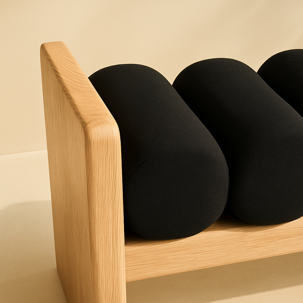 Small Waverly Boucle Fabric Bench