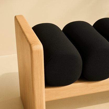 Small Waverly Boucle Fabric Bench