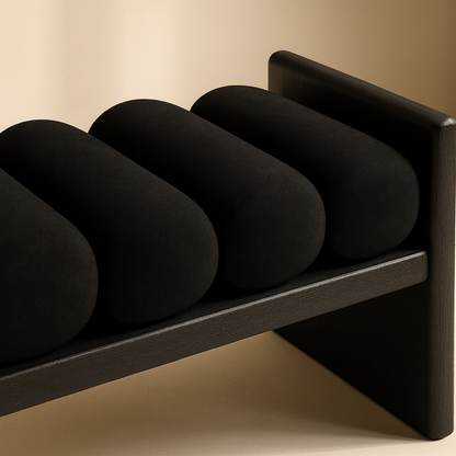 Small Waverly Boucle Fabric Bench